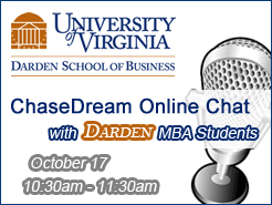 Oct 17, Online Chat with Darden MBA Students ¼