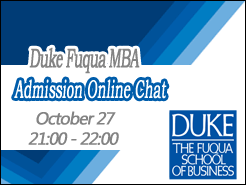 Oct 27 - Duke Fuqua MBA Admission Online Chat