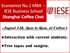Coffee Chat with IESE 2012 MBA class (Shanghai, 8/14)