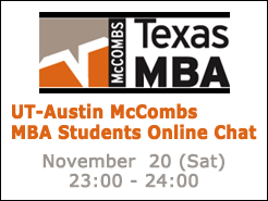 UT Austin McCombs MBA Students Online Chat C Nov 20 (Sat.)