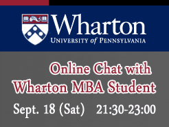 Sept. 18 - Wharton MBA Student Online Chat