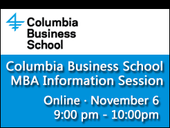 Columbia Business School MBA Information Session - Online (11/6)