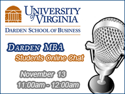 UVA Darden MBA Students Online Chat - Nov 13(Sat)
