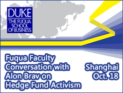 Fuqua Faculty Conversation with Alon Brav on Hedge Fund Activism - Ϻ(10/18)