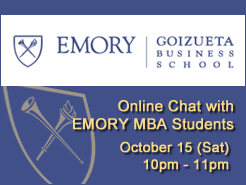 Emory (Goizueta) MBA Students Online Talk - (10/15 10PM)