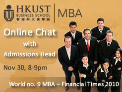 HKUST MBA Online Chat with Admissions Head - Nov 30