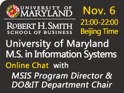 University of MarylandϢϵͳ˶ʿ(MSIS) Online Talk C 11/6 9PM