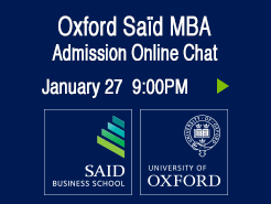 Oxford Said MBA Admission Online Chat - (1/27)